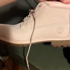 Lt pink Timberlands
